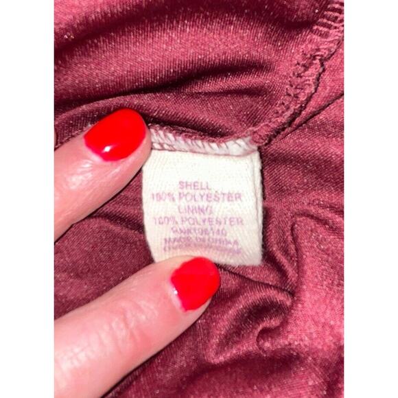 Altar’d State Vintage 90s Y2K Red Burgundy Goth‎ Vamp Velvet Floral Sleeveless M - Picture 9 of 9